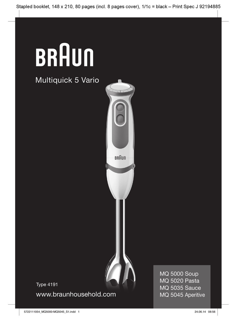 Braun MQ 5000 Soup User manual