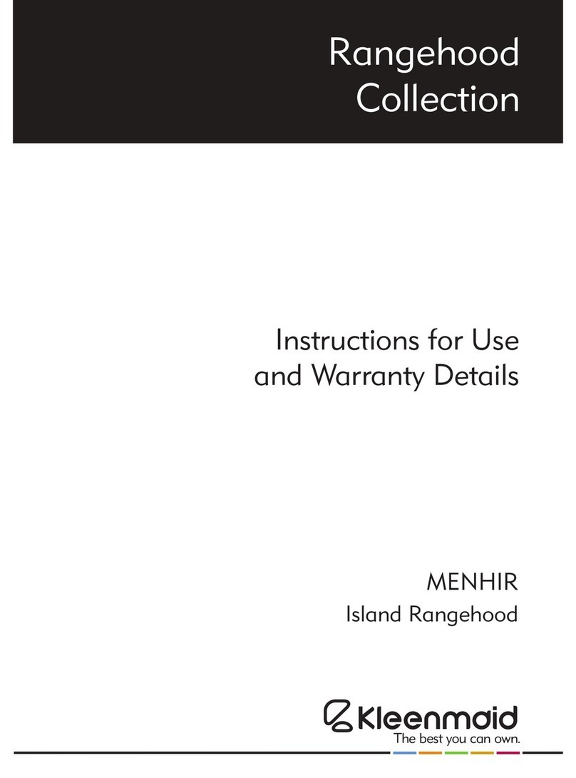Kleenmaid MENHIR Instructions for use and warranty details