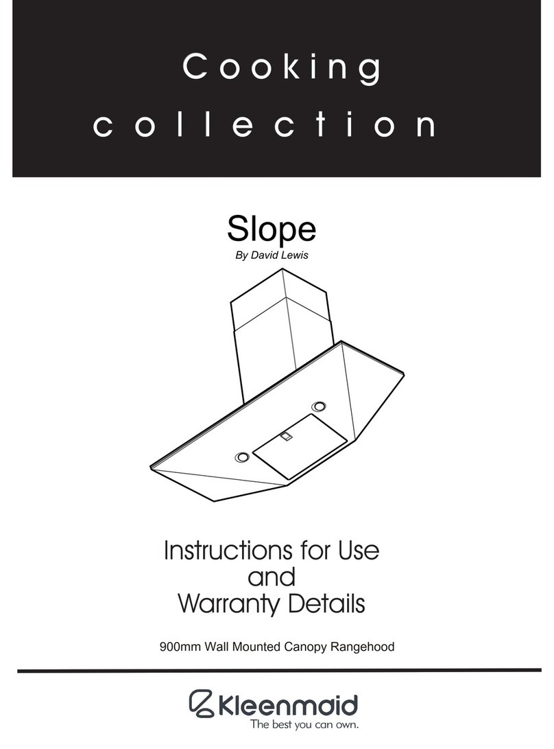 Kleenmaid Slope Installation guide