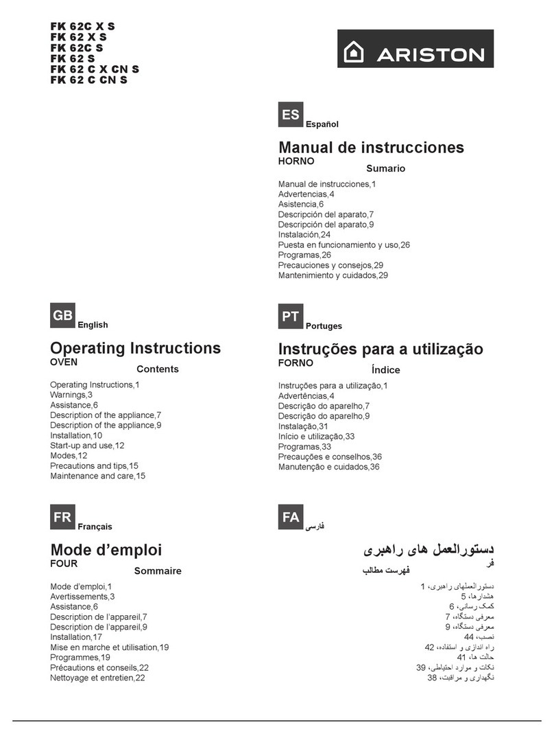 Ariston FK 62C X operating instructions