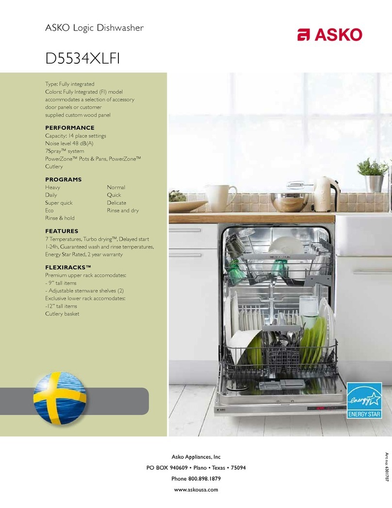 Asko D5534XLFI Specifications