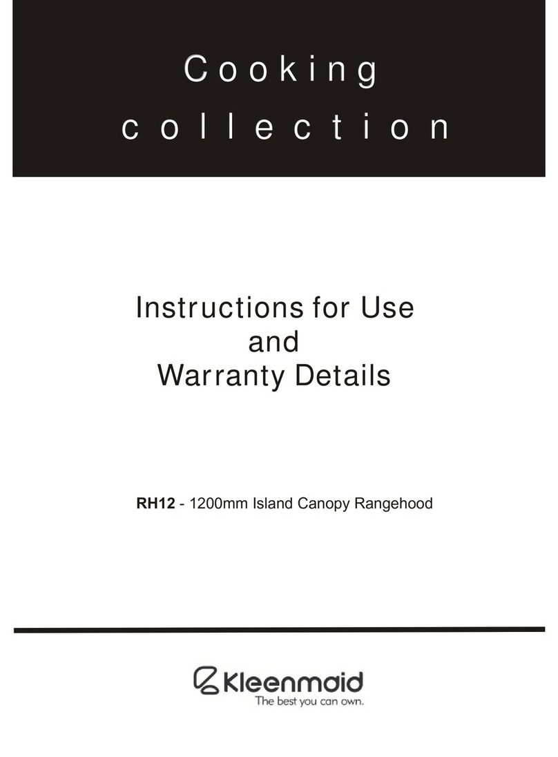 Kleenmaid RH12 Instructions for use and warranty details