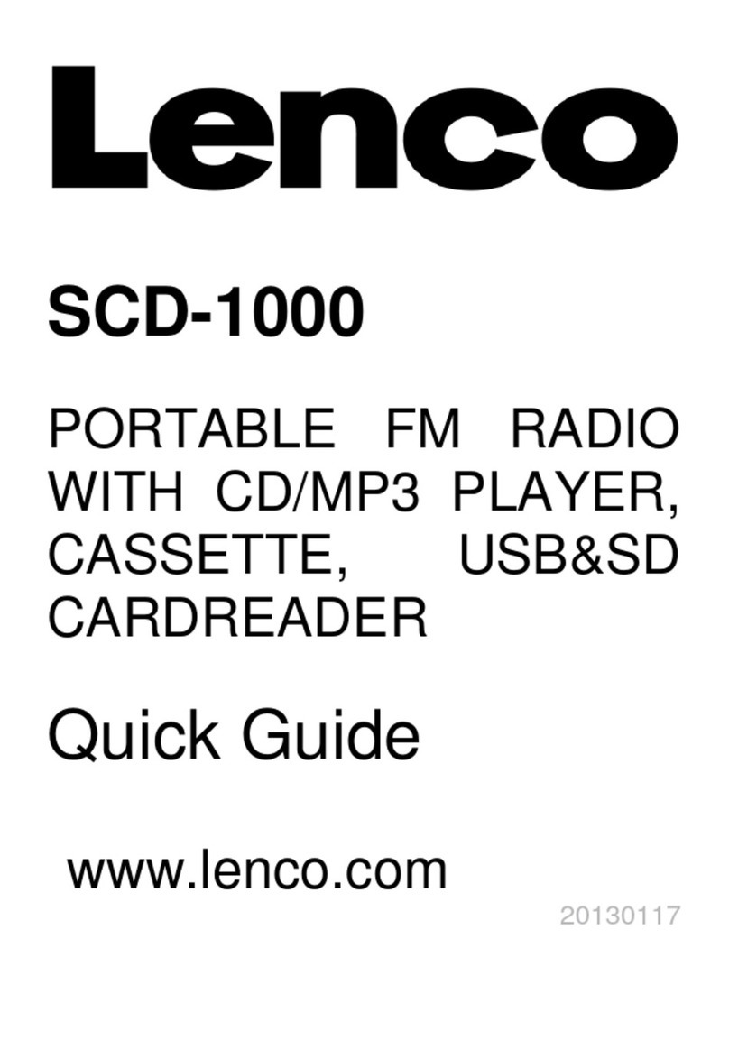 LENCO SCD-1000 quick guide