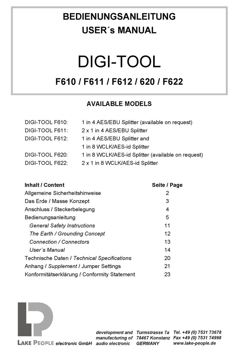 Lake DIGI-TOOL F610 user manual