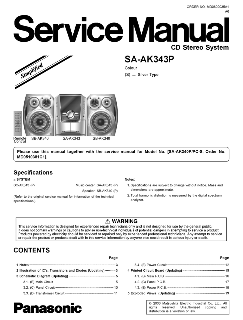 Panasonic SA-AK343P Simplified service manual