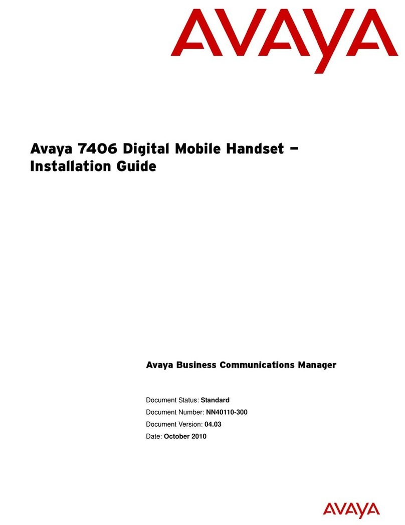 Avaya 7406 User manual