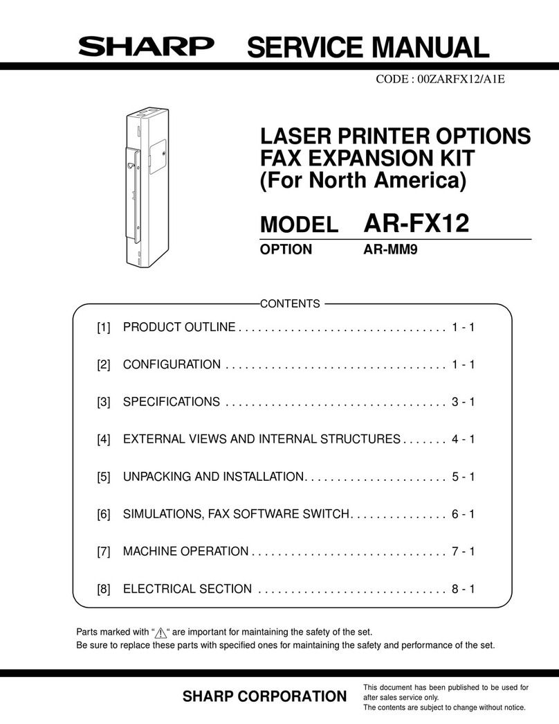 Sharp AR-FX12 User manual