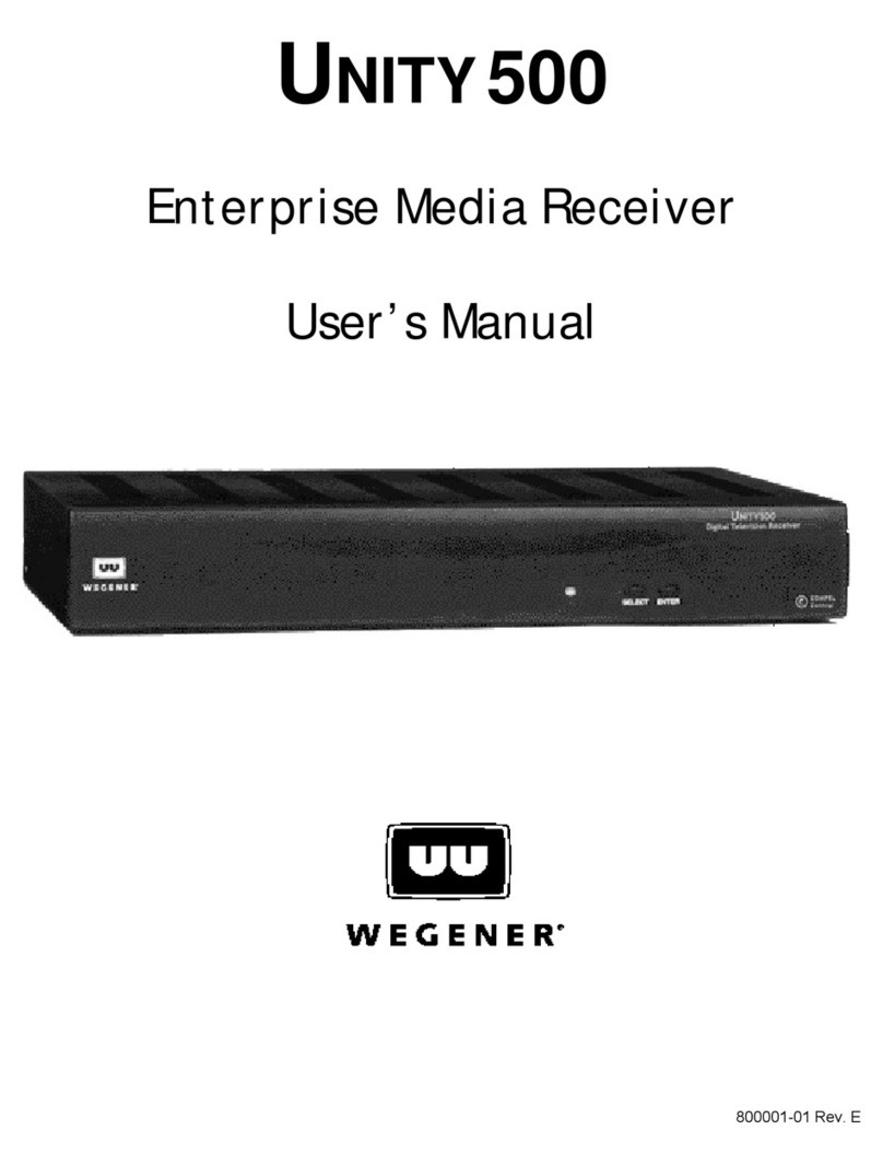 Wegener unity 500 user manual