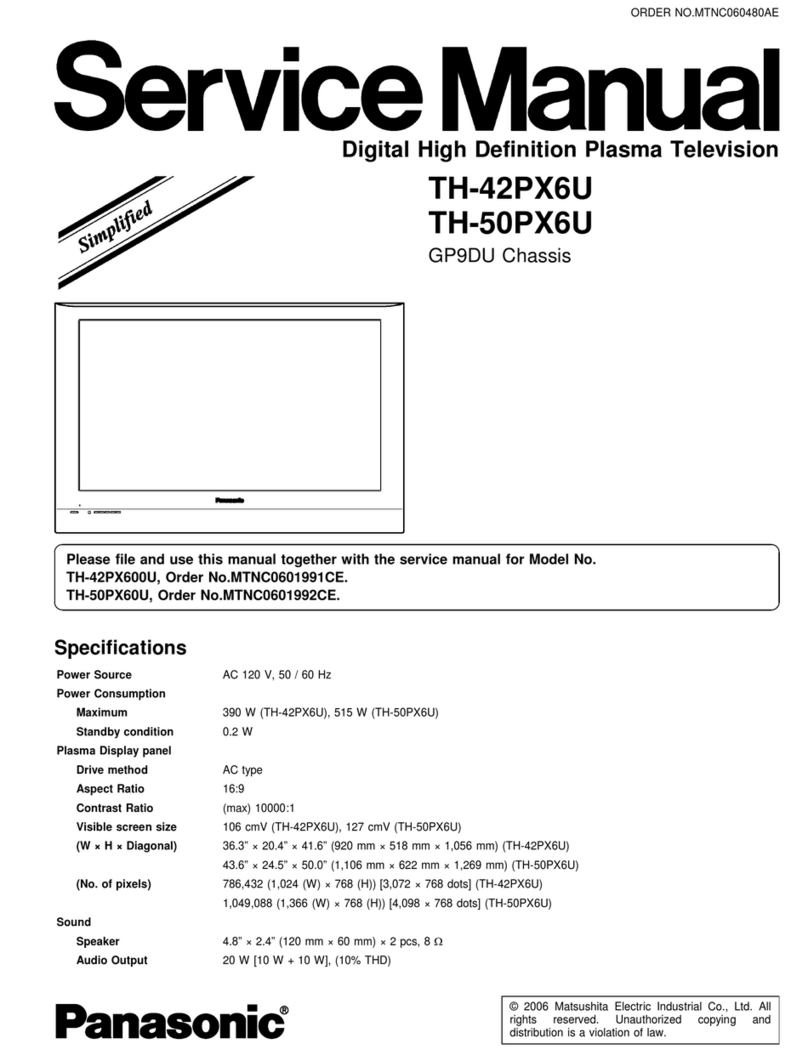 Panasonic TH-42PX6U User manual