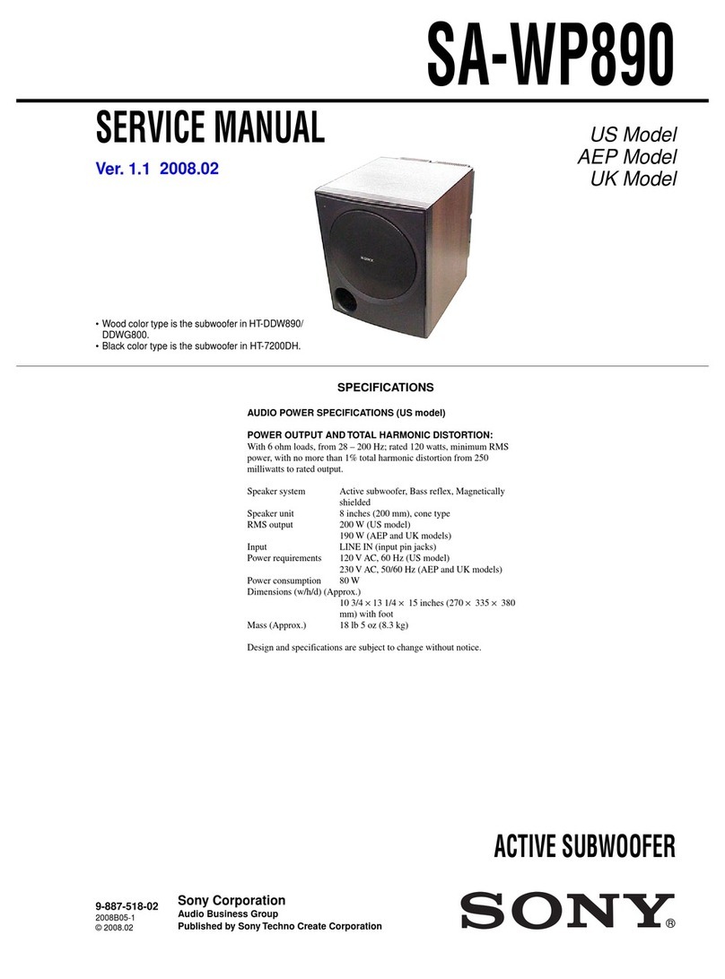 Sony SA-WP890 User manual