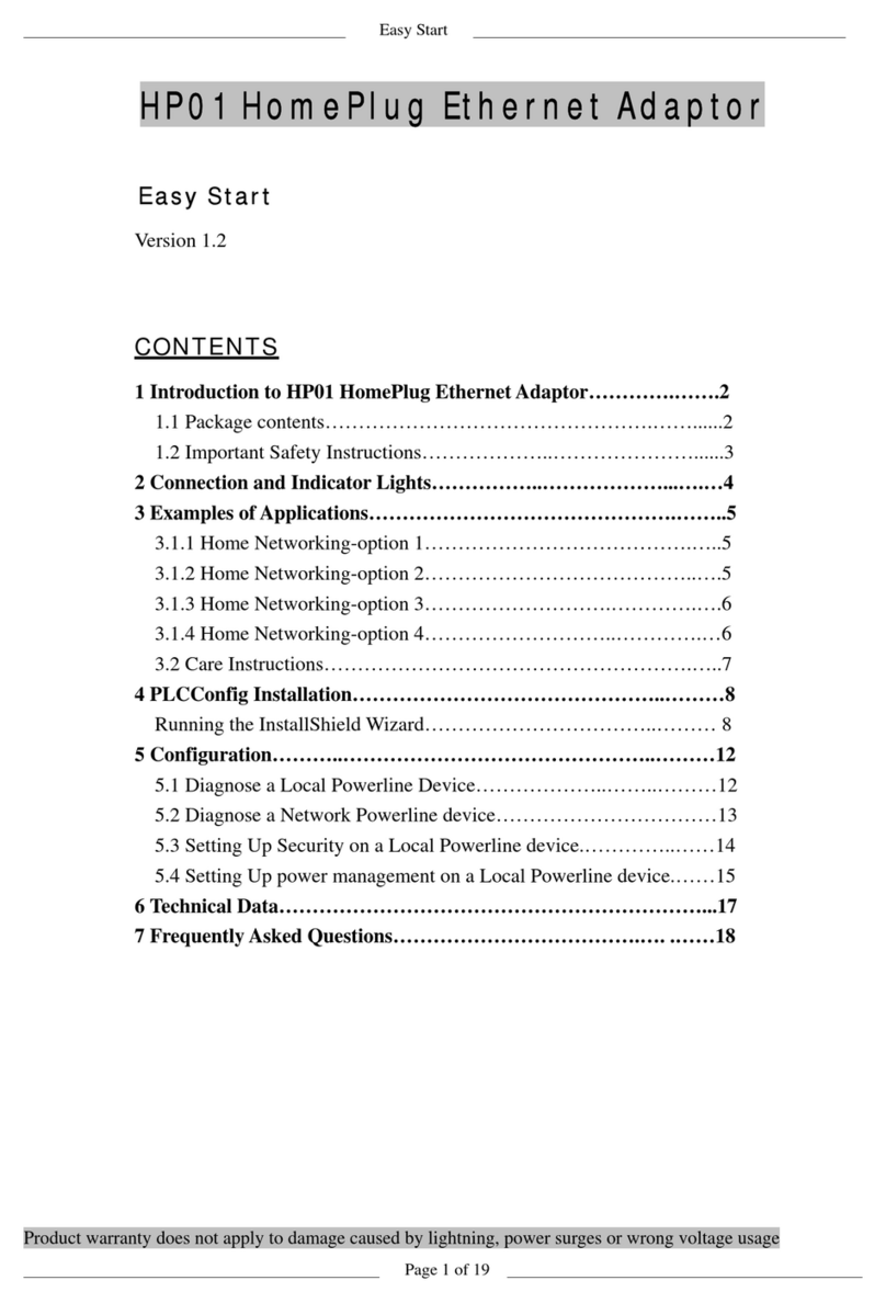 HomePlug HP01 Product information sheet