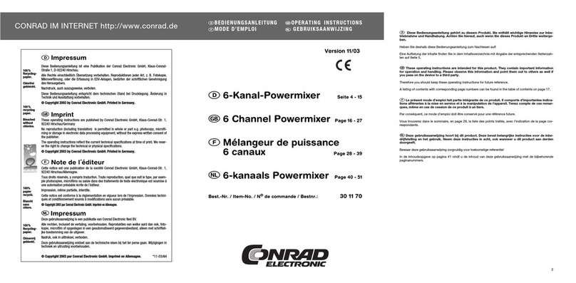 Conrad Electronic ML 6 operating instructions