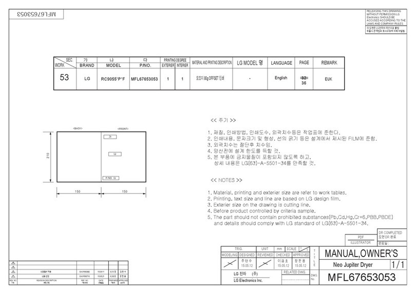 LG RC9055 series User manual