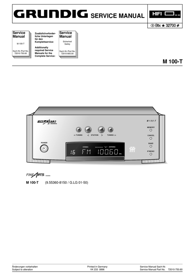 Grundig FineArts M 100-T User manual
