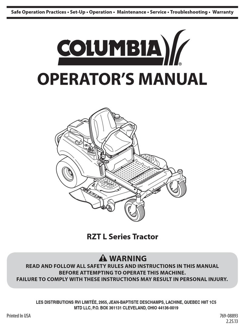 Columbia RZT L Series Operator's manual