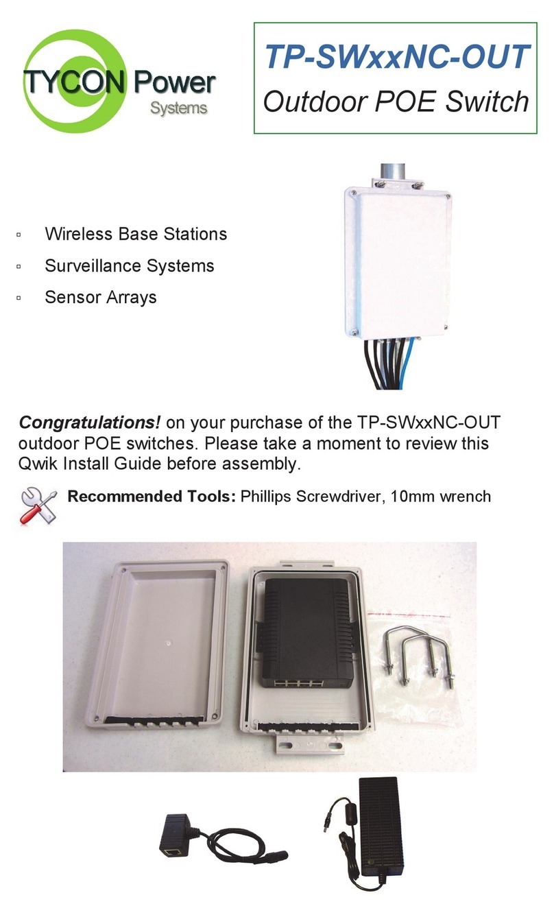 Tycon Power Systems TP-SW5GNC-OUT Quick install guide