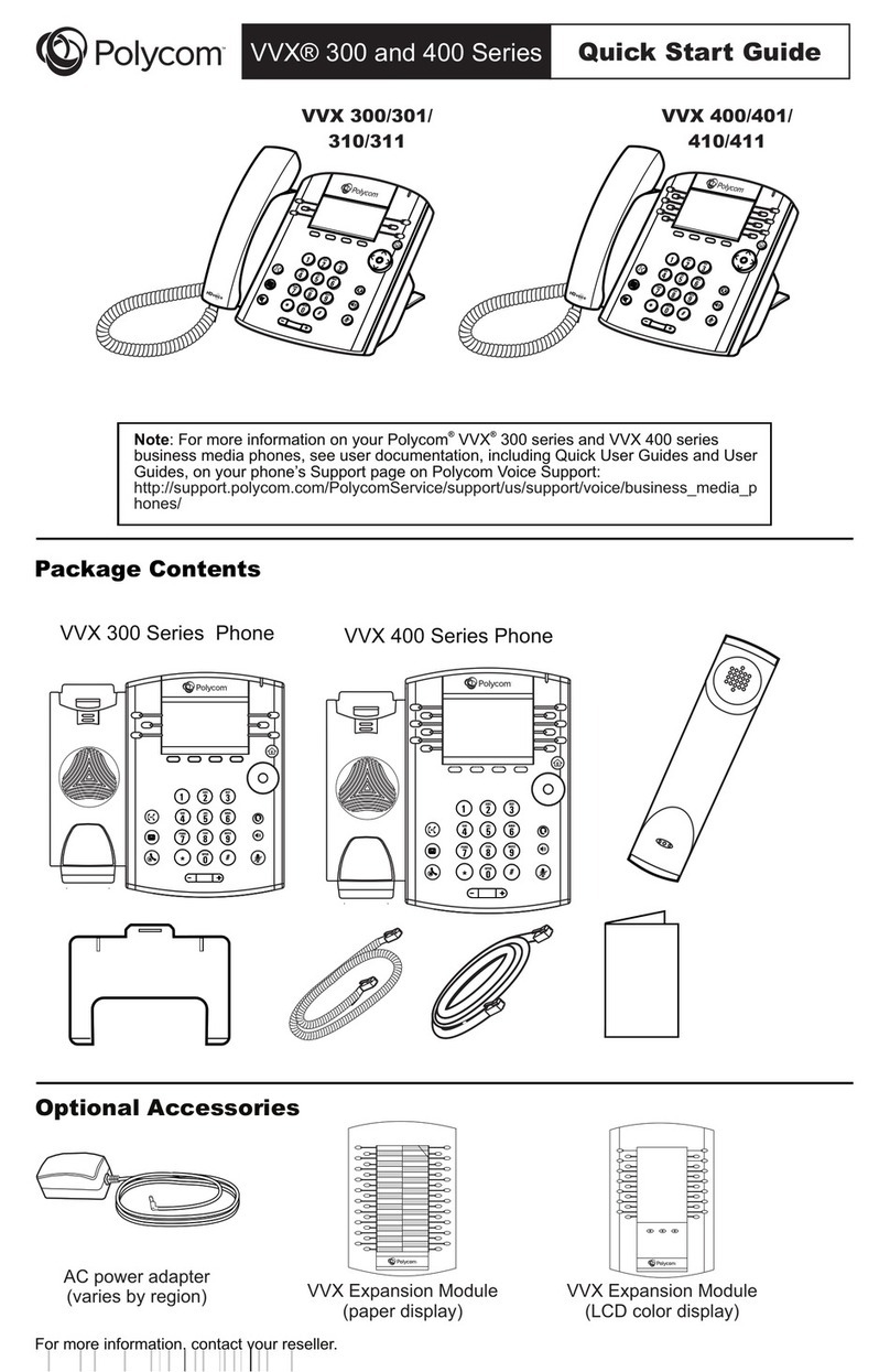 Polycom VVX 300 quick start guide