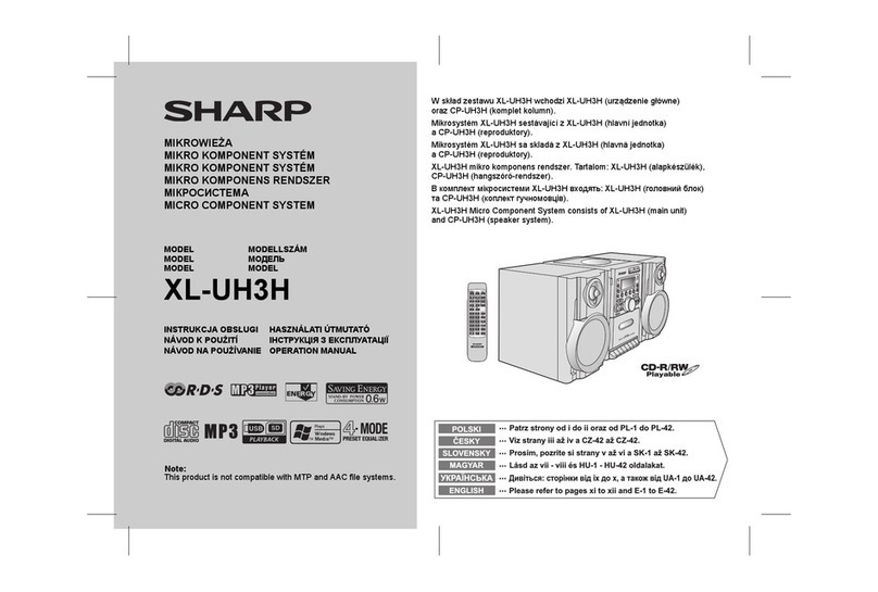 Sharp XL-UH3H User manual Sharp XL-UH3H User manual