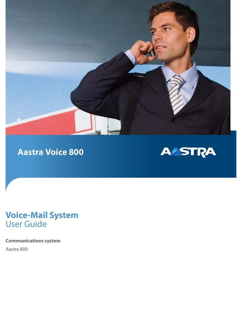 Aastra VOICE 800 User manual