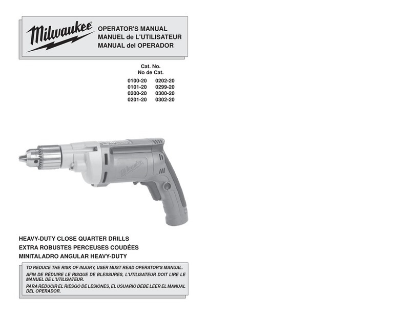 Milwaukee 0100-20 User manual