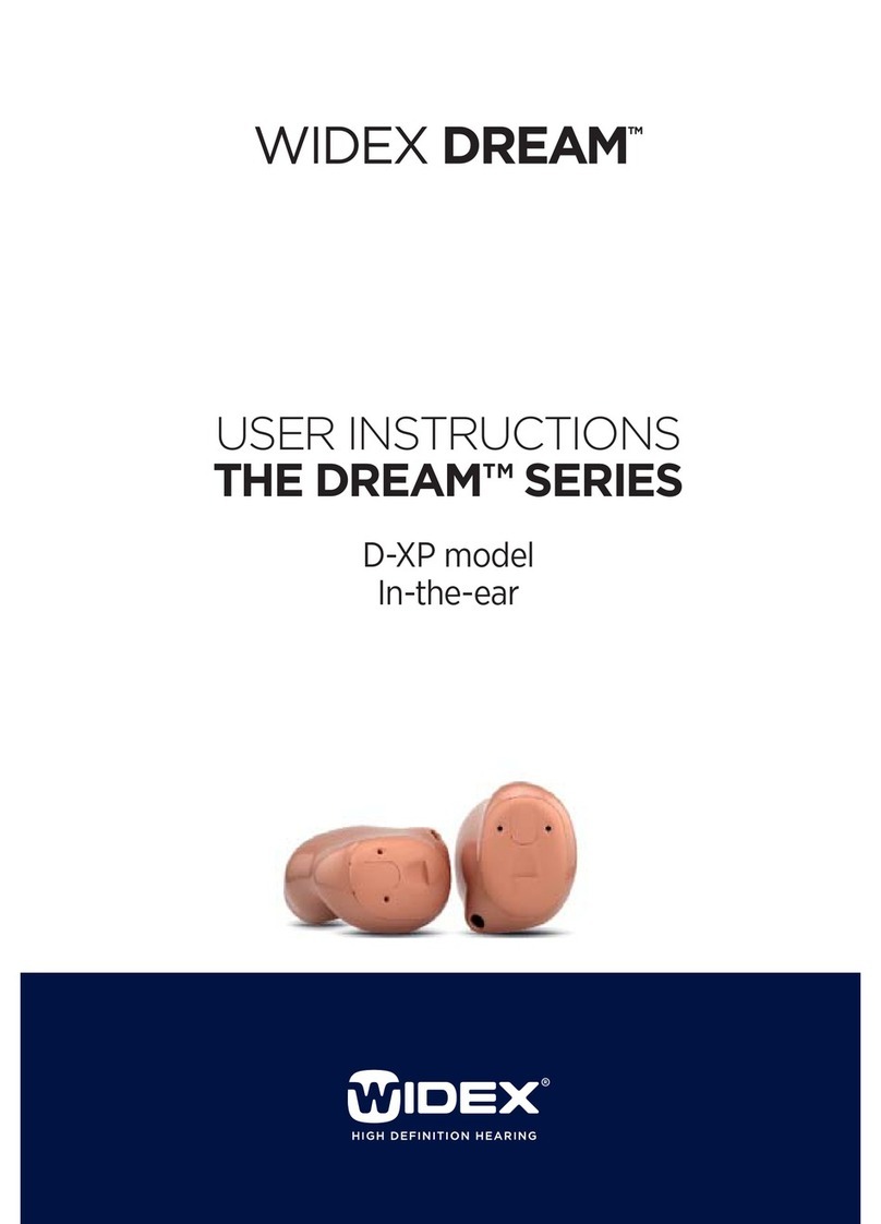 Widex DREAM D-XP User instructions