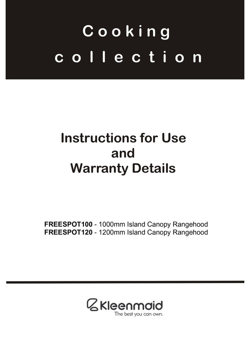 Kleenmaid FREESPOT100 Installation guide