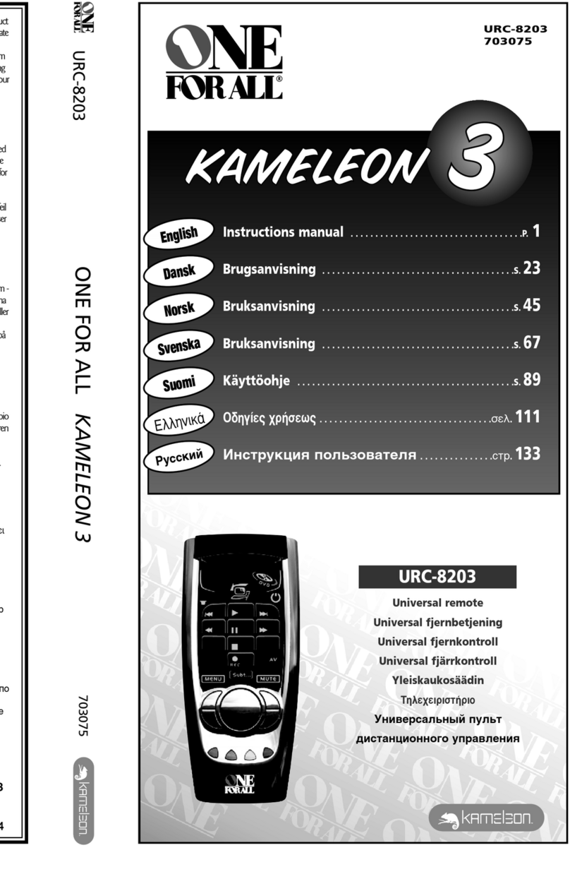 One Forall KAMELEON 3 URC-8203 User manual