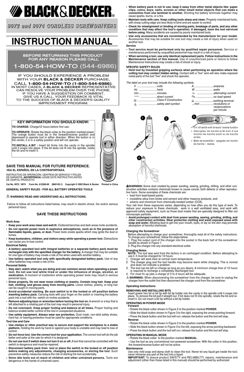 Black & Decker 9072 User manual