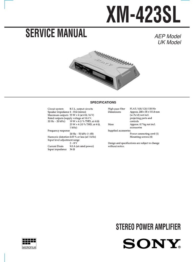 Sony xm-423sl User manual