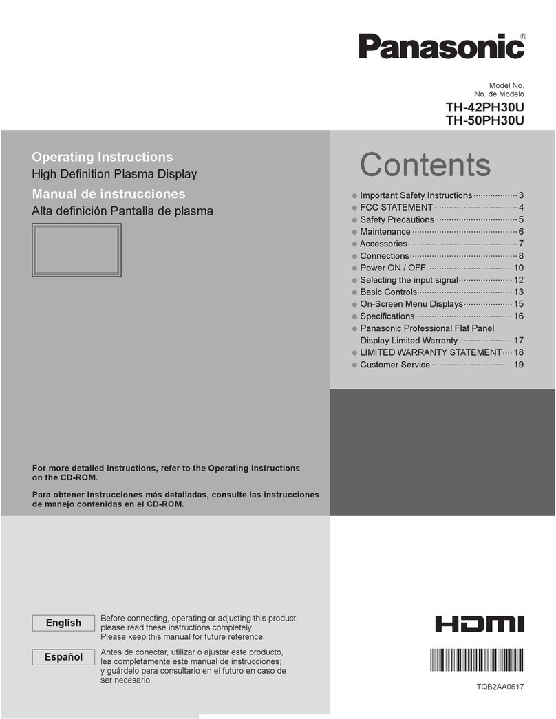 Panasonic TH-50PH30U User manual Panasonic TH-50PH30U User manual