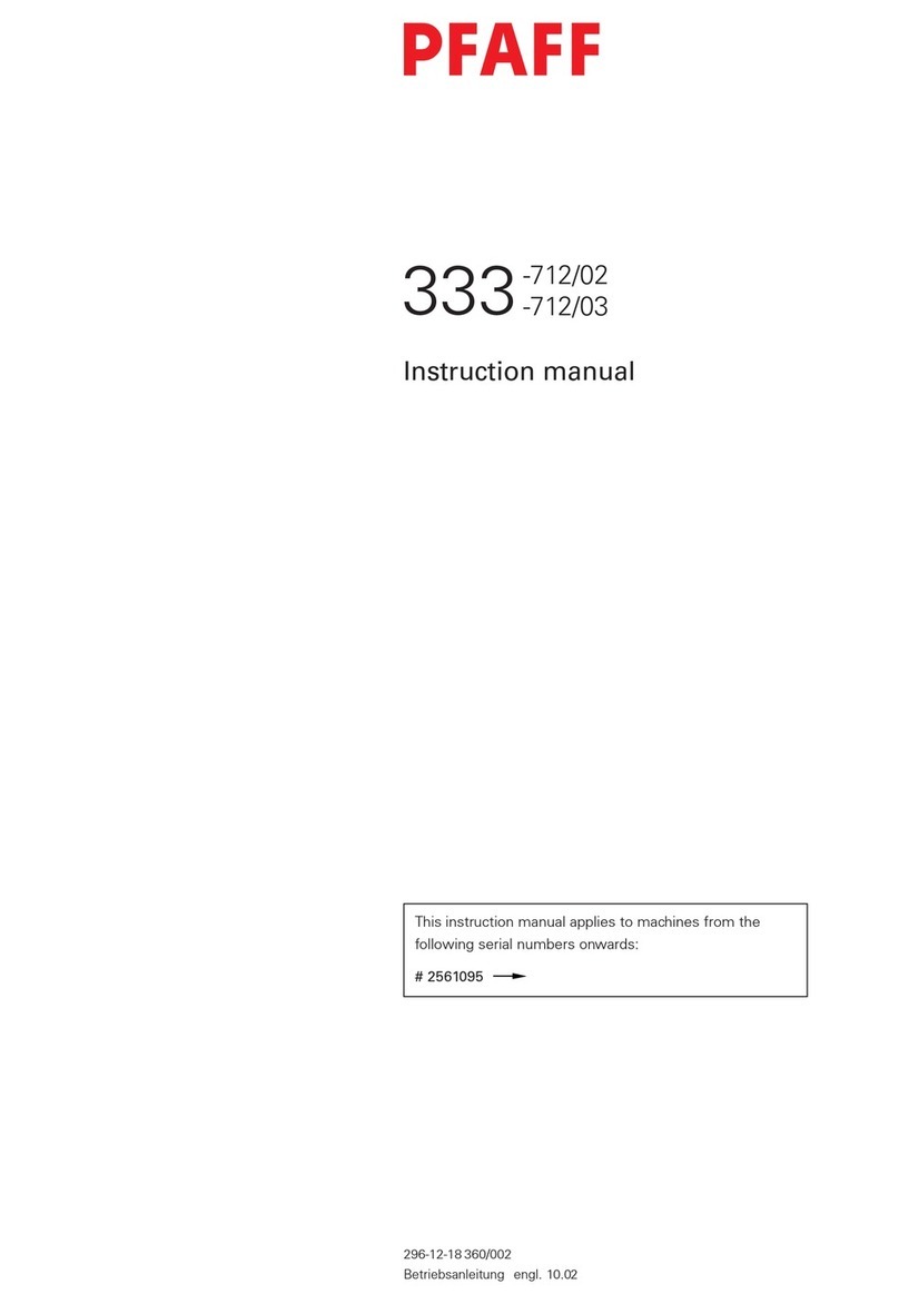Pfaff 333-712/02 User manual
