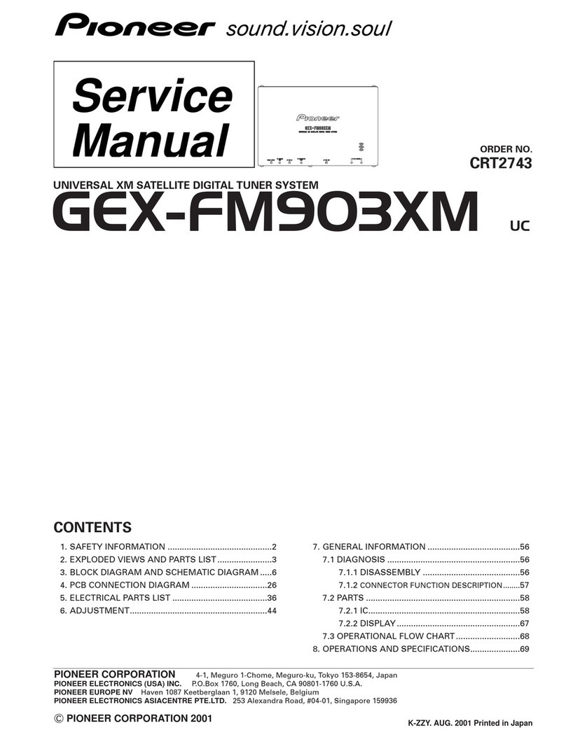 Pioneer GEX-FM903XM Building instructions