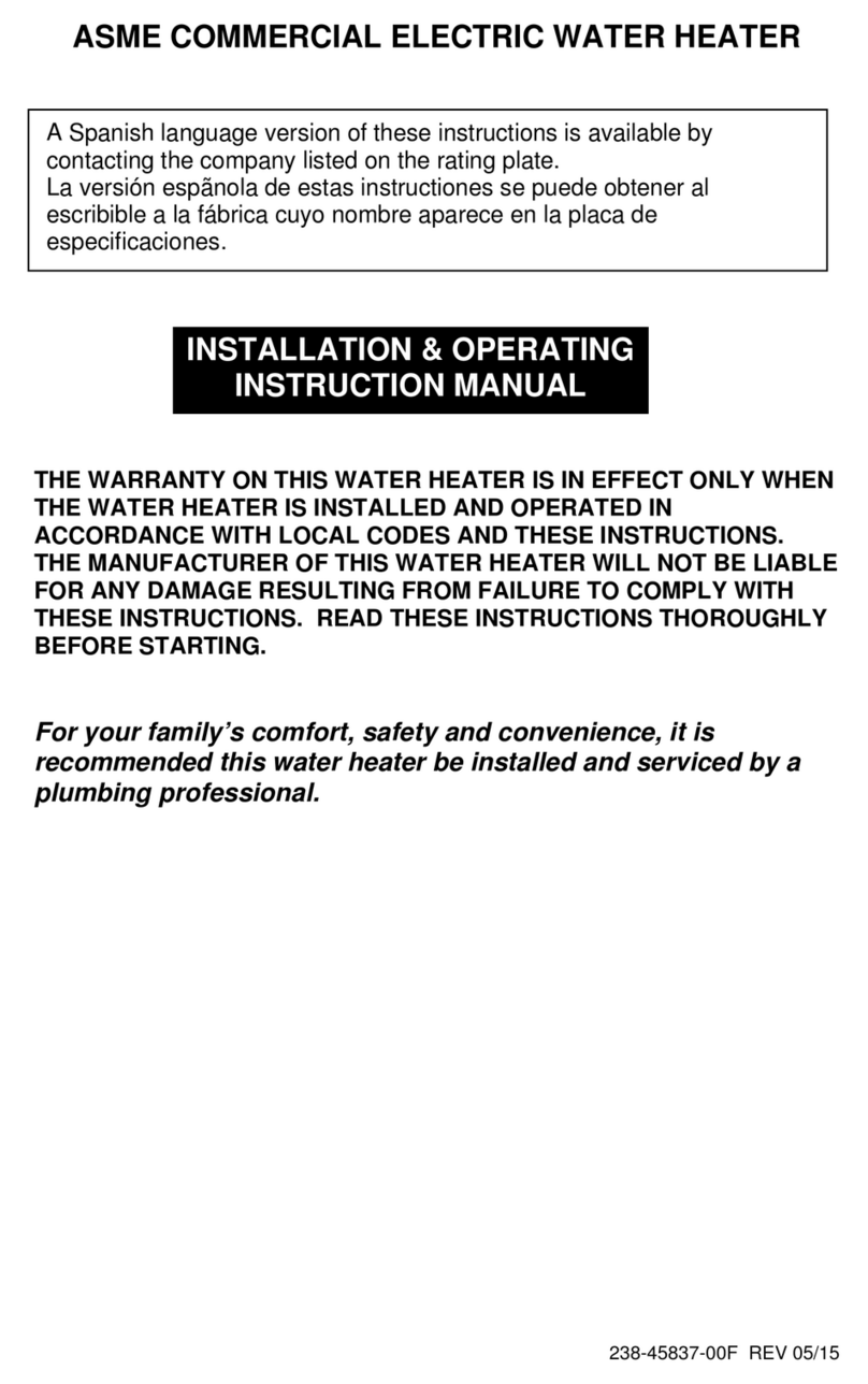 Bradford White 45837F Installation & operating instruction manual