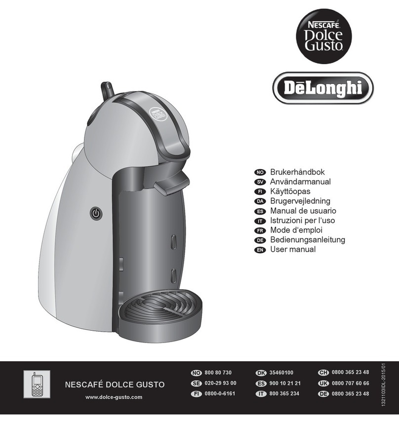 Nescafe DeLonghi user manual