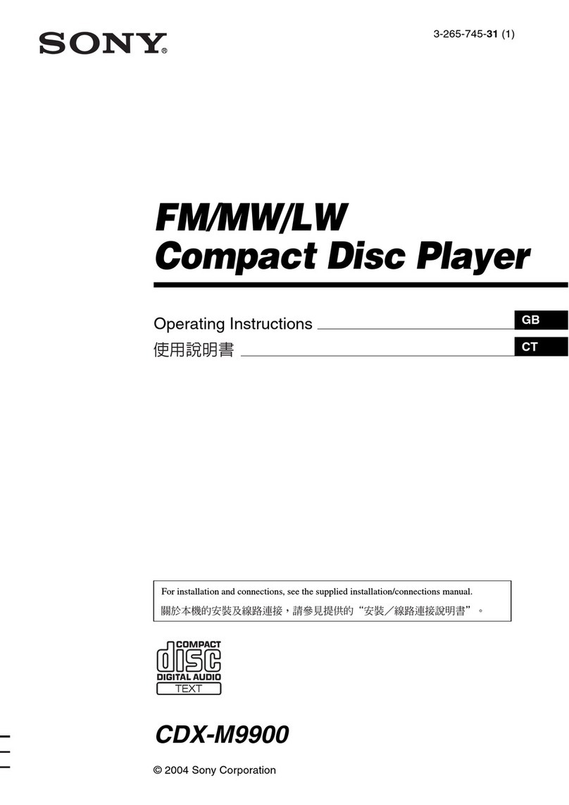 Sony CDX-M9900 Operating Instructions (primary... Building instructions Sony CDX-M9900 Operating Instructions (primary... Building instructions
