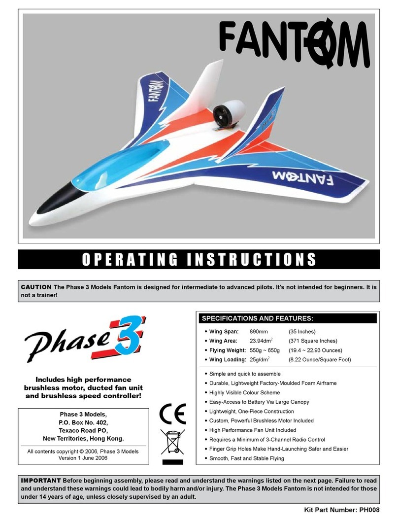 Phase3 Models Phantom operating instructions