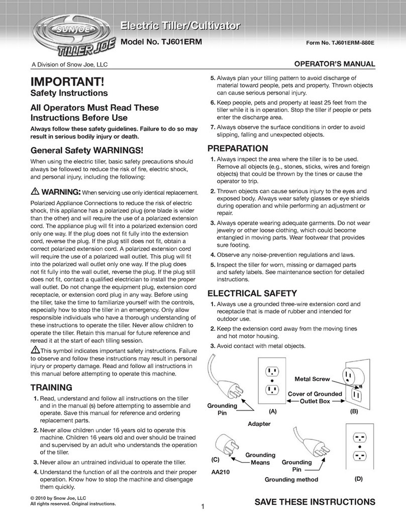 SNOWJOE TJ601ERM-880E User manual