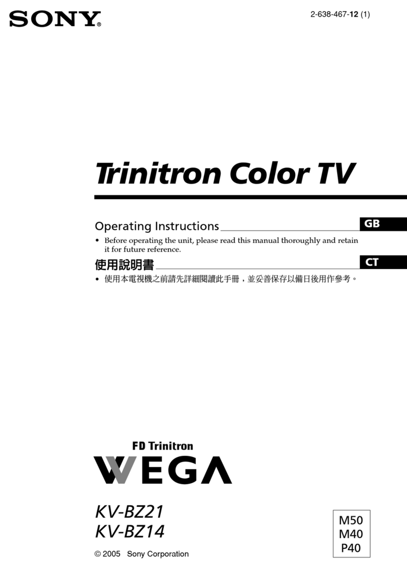 Sony Wega KV-BZ14 User manual