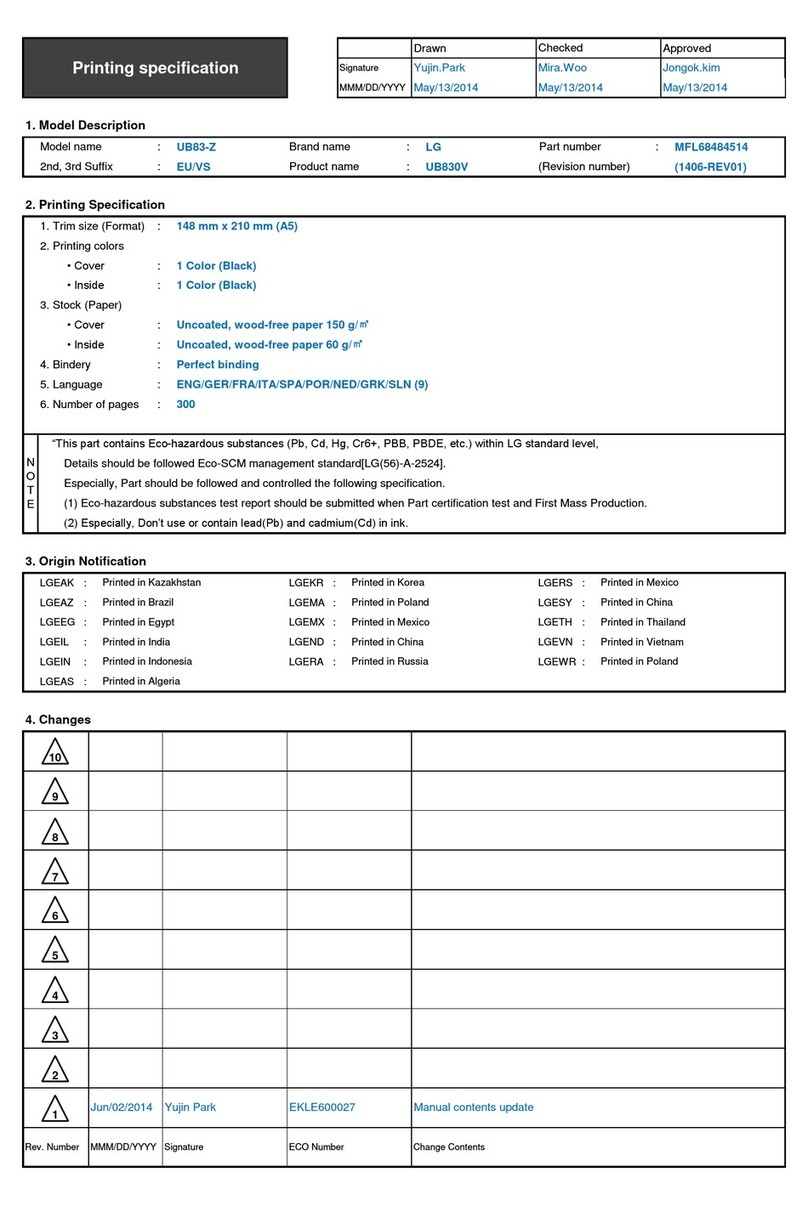 LG UB82 User manual