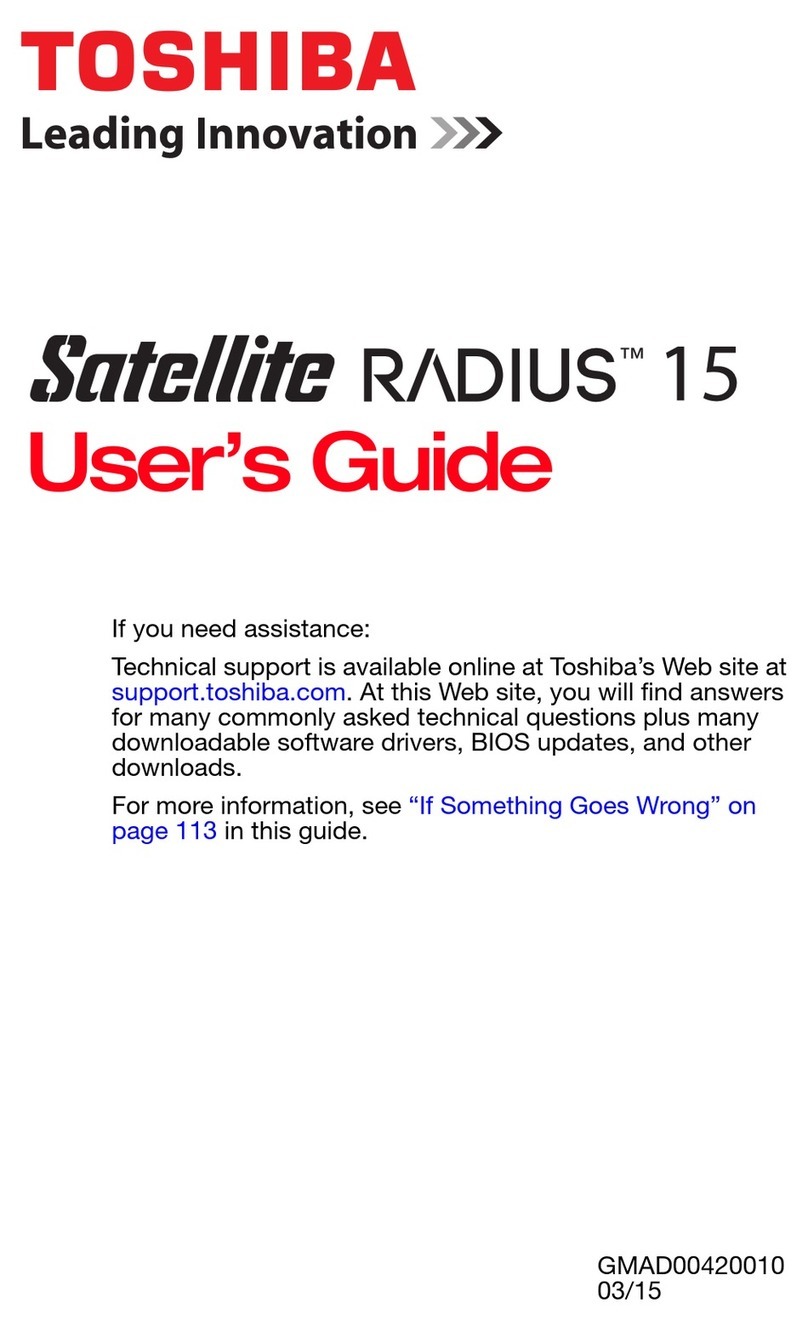 Toshiba Satellite Radius 15 User manual