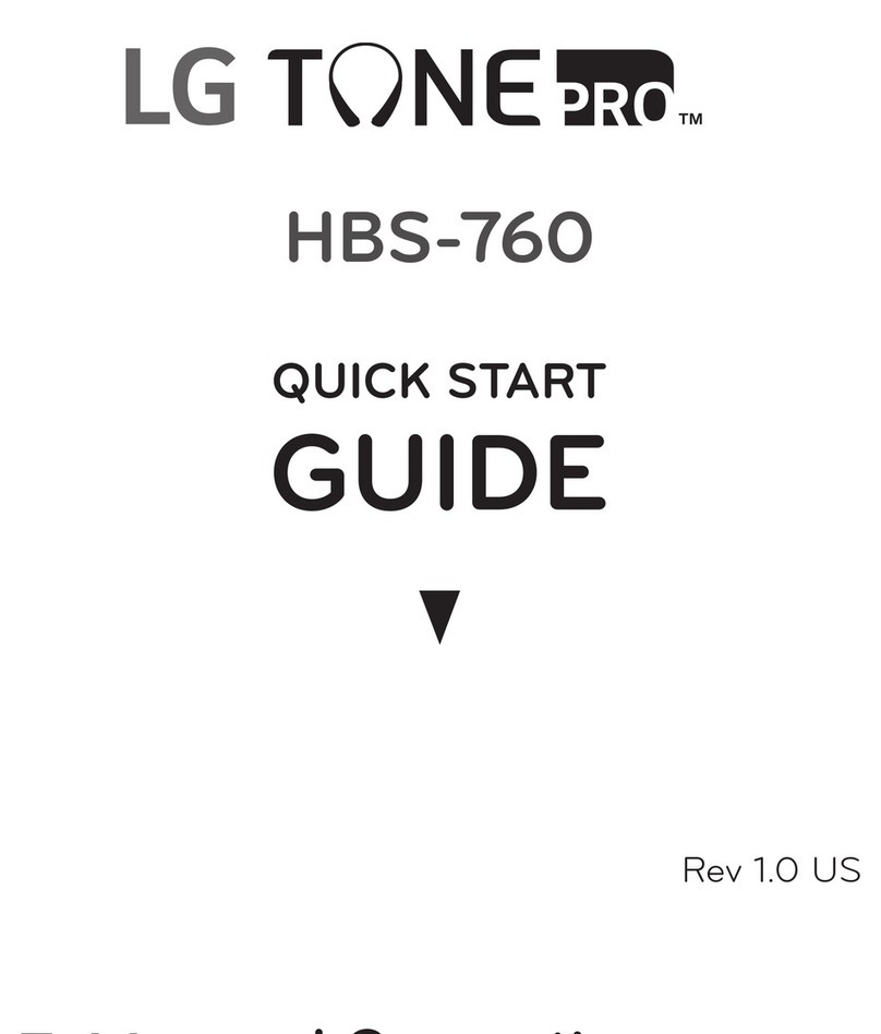LG TONE PRO HBS-760 User manual