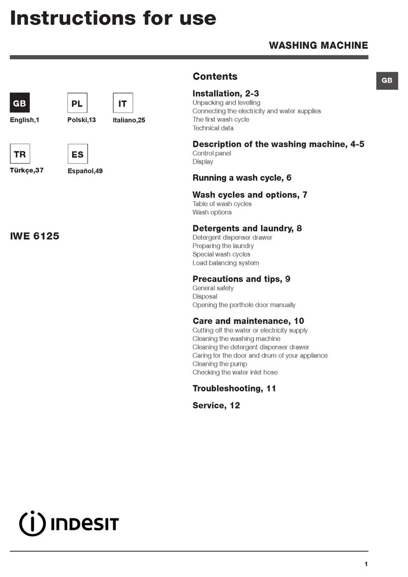 Indesit IWE 6125 Instructions for use
