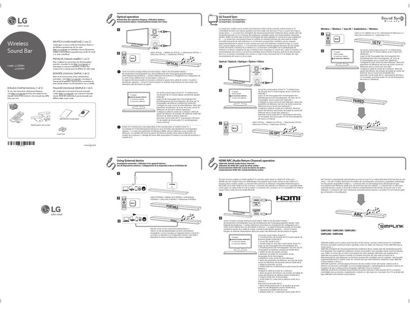LG LAS550H Specification sheet