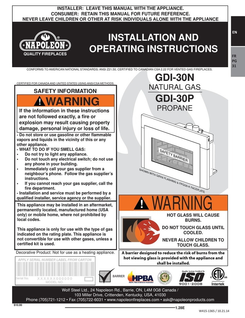 Napoleon GDI-30N User manual