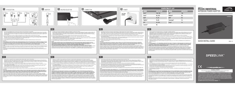 Speed Link PECOS Universal Quick install guide