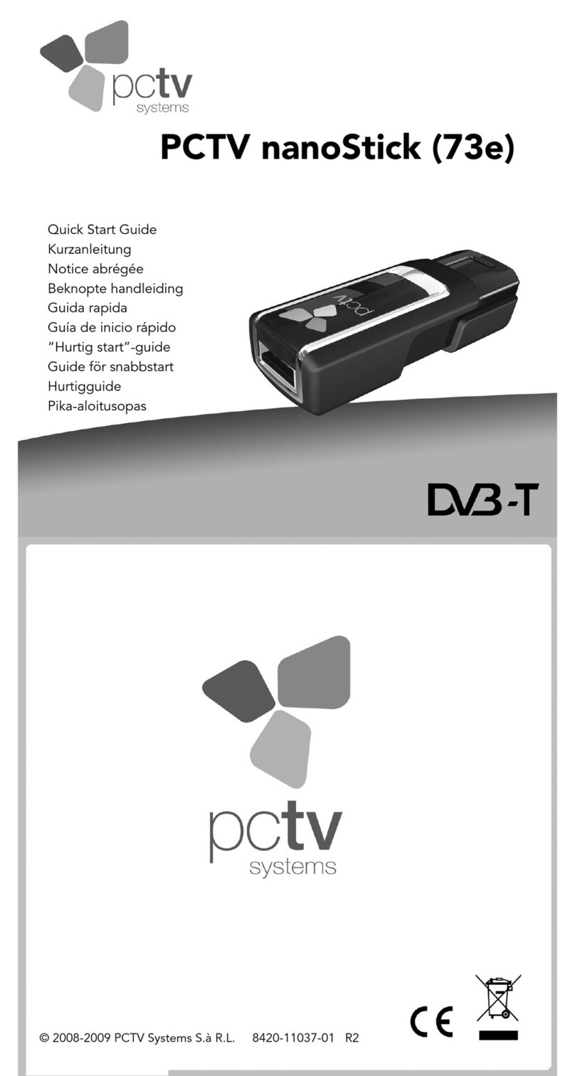 PCTV Systems nanoStick (73e) User manual