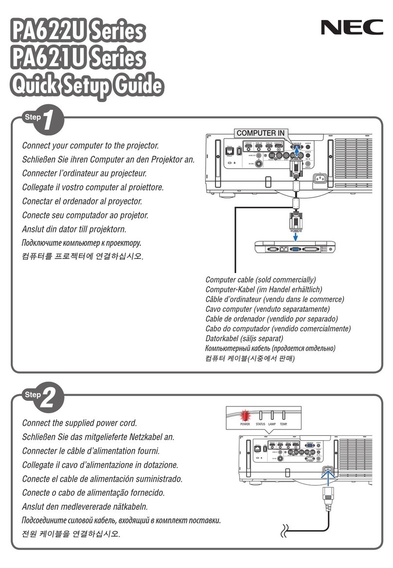 NEC PA622U User manual