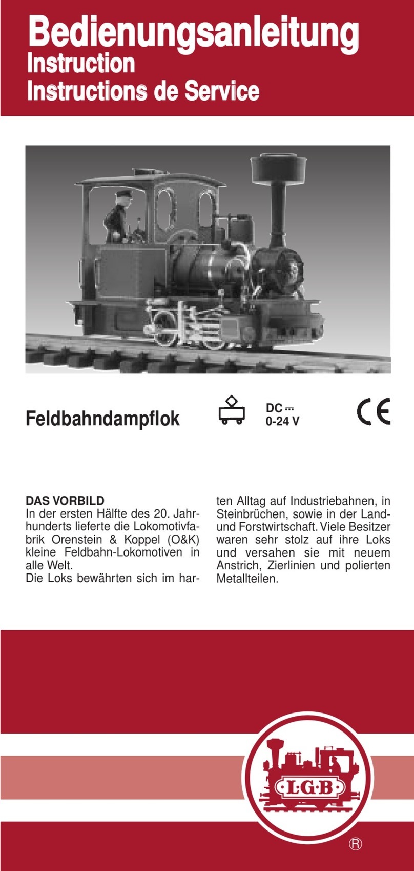 L. G. B. FRR Steam Loco Instruction