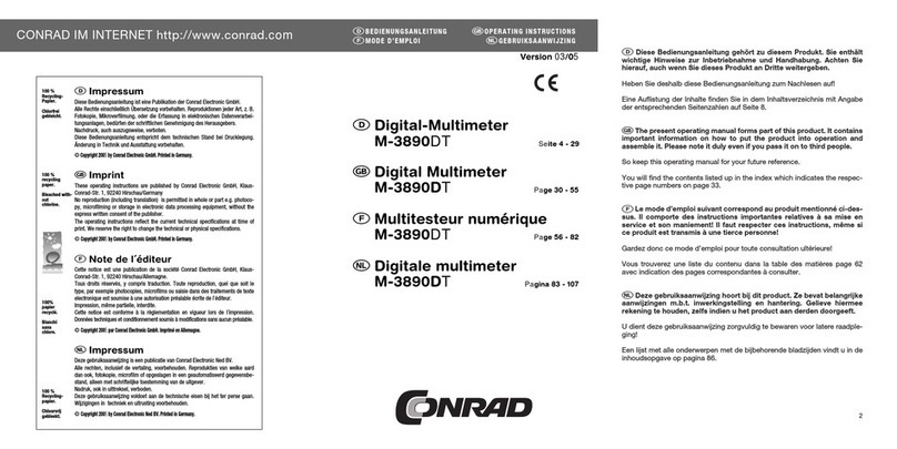 Conrad M-3890DT User manual