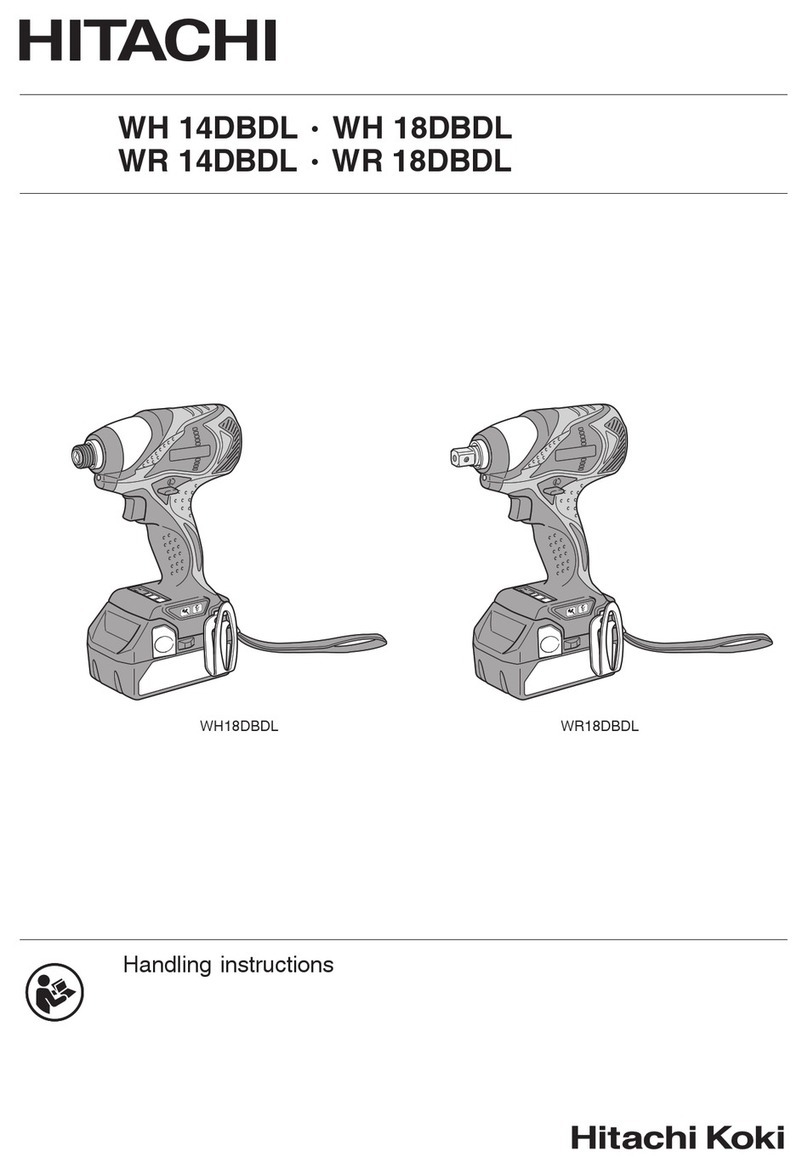 Hitachi WH 14DBDL Handling instructions